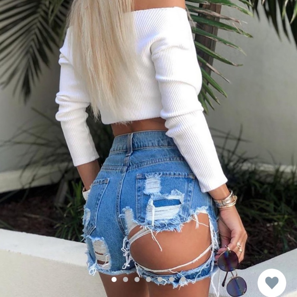 Distressed shorts